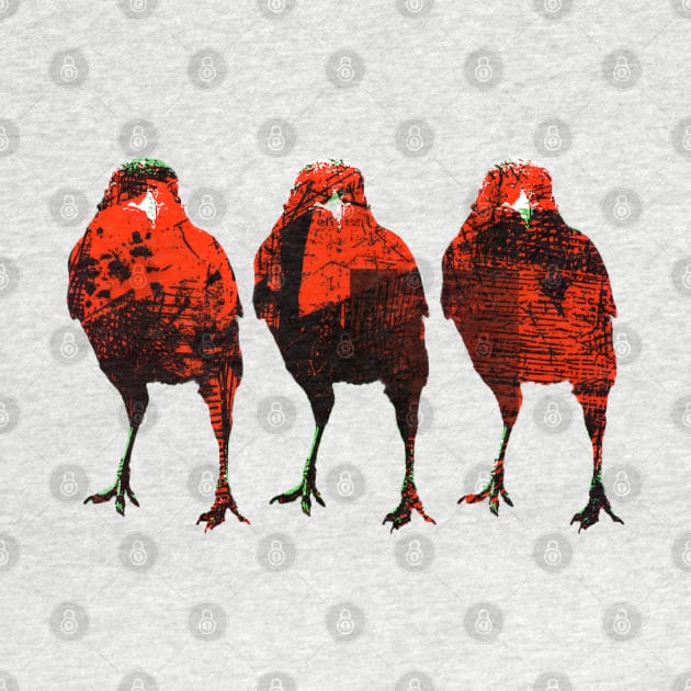 Three Red Birds by L'Appel du Vide Designs by Danielle Canonico